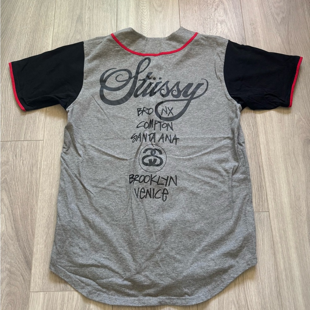 Mens Stussy Double Sided Baseball Jersey Shirt